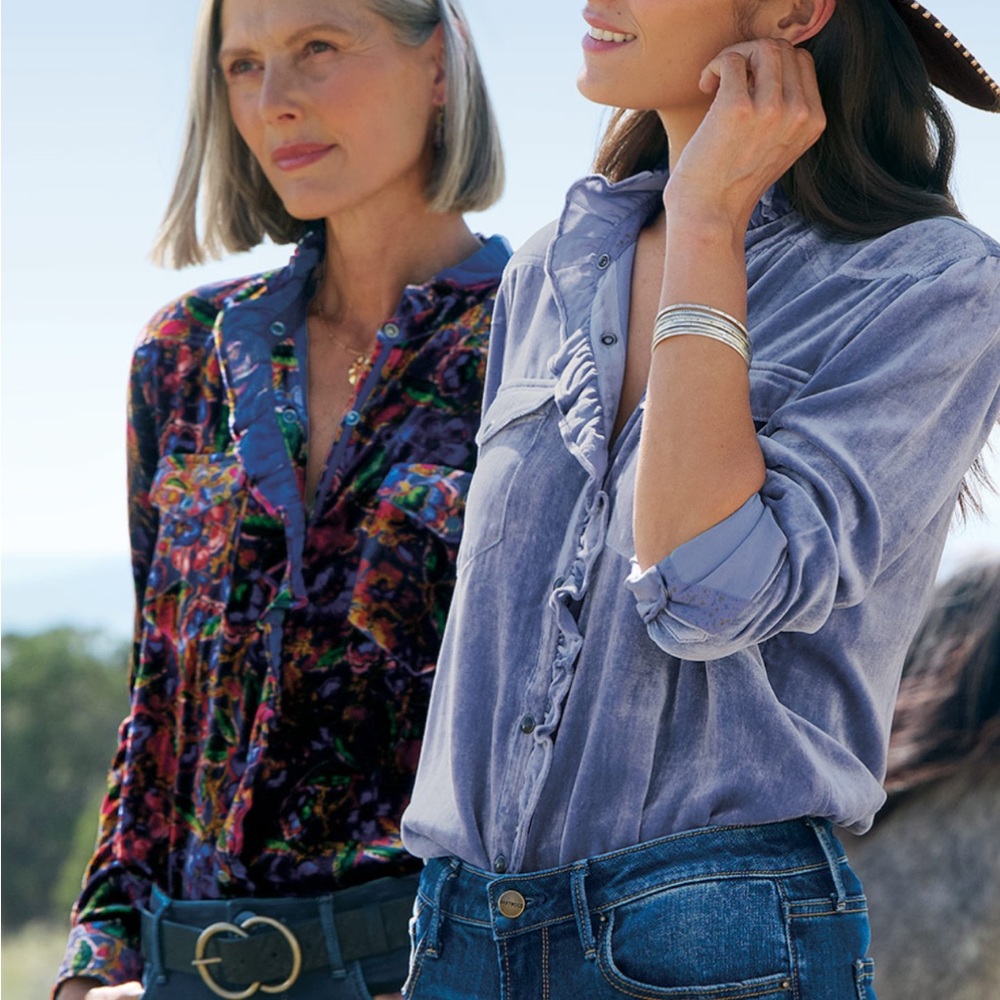 Sundance Gretel Western Velvet Button-Down Shirt - Picture 6 of 12
